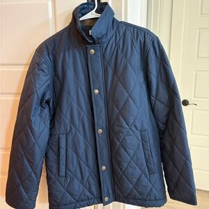 Men's Quilted Puffer Jacket - Navy